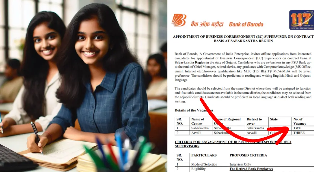 Bank of Baroda பணி ஓய்வு பெற்ற வங்கி ஊழியர்கள் மற்றும் இளம் பட்டதாரிகள் ஆகியோருக்கு