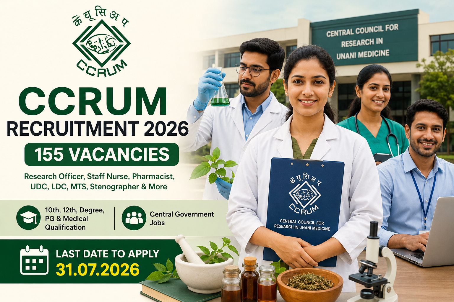 12th, Diploma முடித்தவர்களுக்கு சென்னை (NIRT) புதிய வேலைவாய்ப்பு சம்பளம் Rs. 32,000/- 11 CCRUM recruitment poster for 2026 JobsTN.in