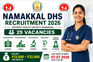 Namakkal DHS recruitment 2026 poster