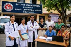 திருப்பத்தூர் DHS வேலைவாய்ப்பு 2026 – மாவட்ட நலவாழ்வு சங்கத்தில் புதிய பணியிடங்கள் அறிவிப்பு!